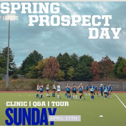 Spring Prospect Clinic, images of Wellesley Field Hockey players, includes date Sunday April 27, 2025